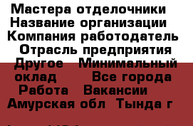 Мастера-отделочники › Название организации ­ Компания-работодатель › Отрасль предприятия ­ Другое › Минимальный оклад ­ 1 - Все города Работа » Вакансии   . Амурская обл.,Тында г.